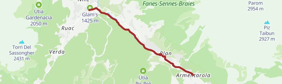 Route map: Path of artists - Tru di artisć